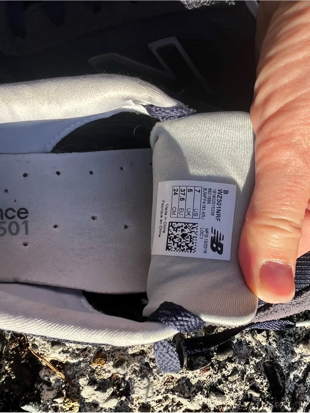 New Balance Dark Navy Lace-Up Sneakers with Cream Midsole
